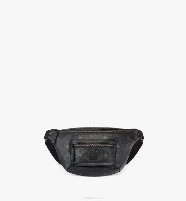 MCM Men Fursten Belt Bag in Visetos 6TTF710 Bags Black