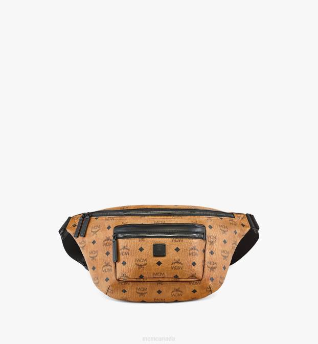 MCM Men Fursten Belt Bag in Visetos 6TTF711 Bags Cognac