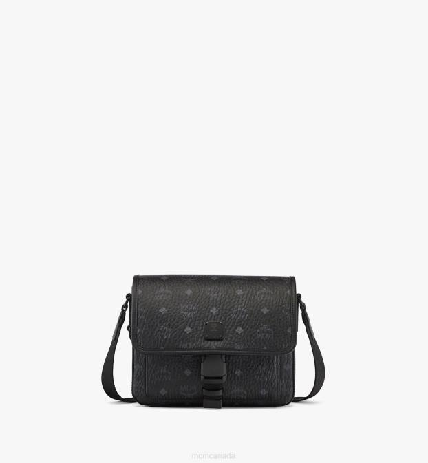 MCM Men Klassik Messenger in Visetos 6TTF705 Bags Black