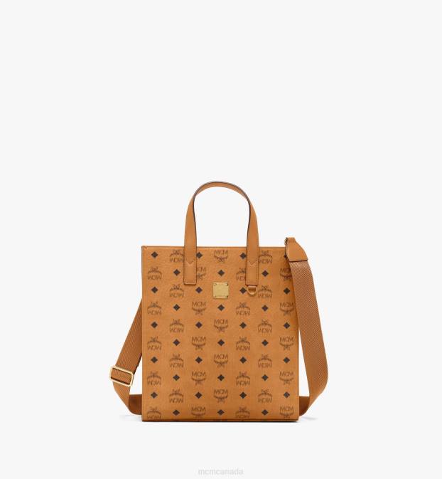 MCM Men Aren Tote in Visetos 6TTF718 Bags Cognac