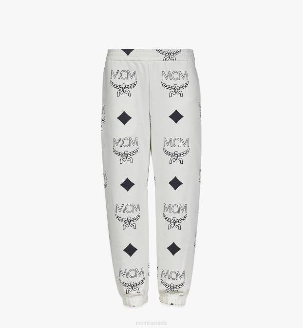 MCM Men PHENOMENON Big Visetos Sweatpants 6TTF819 Clothing White