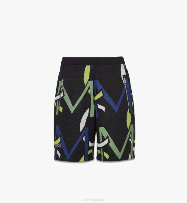 MCM Men PUMA Monogram Jacquard Shorts 6TTF816 Clothing Black