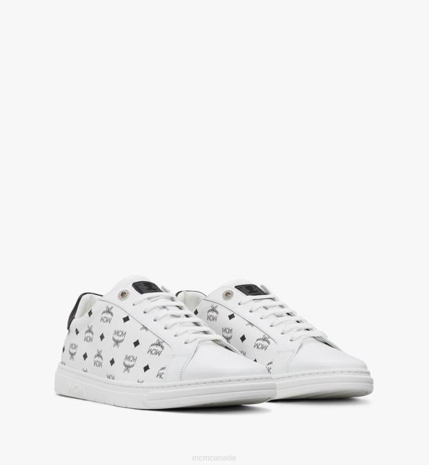 MCM Men Terrain Lo Sneakers in Visetos 6TTF831 Shoes White