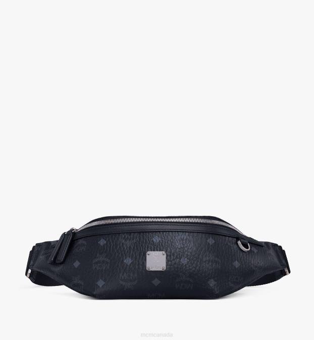 MCM Women Fursten Belt Bag in Visetos 6TTF301 Bags Black