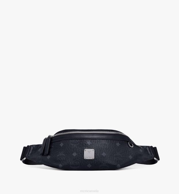 MCM Women Fursten Belt Bag in Visetos 6TTF303 Bags Black