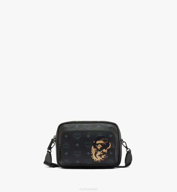 MCM Women BAPE Aren Crossbody in Visetos 6TTF103 Bags Black