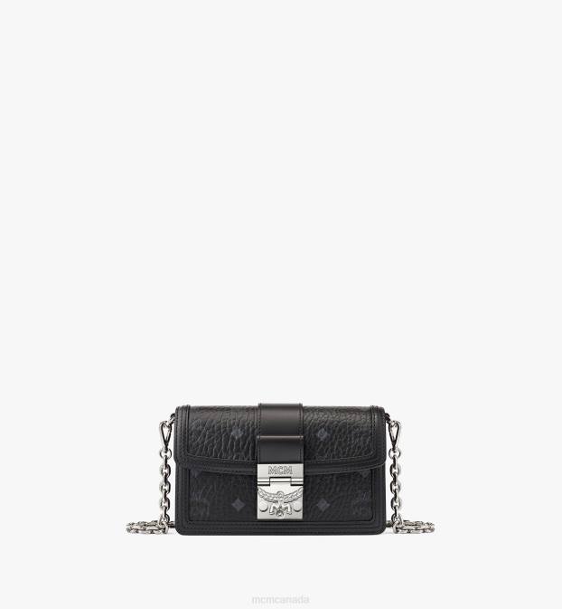 MCM Women Tracy Crossbody in Visetos 6TTF45 Bags Black