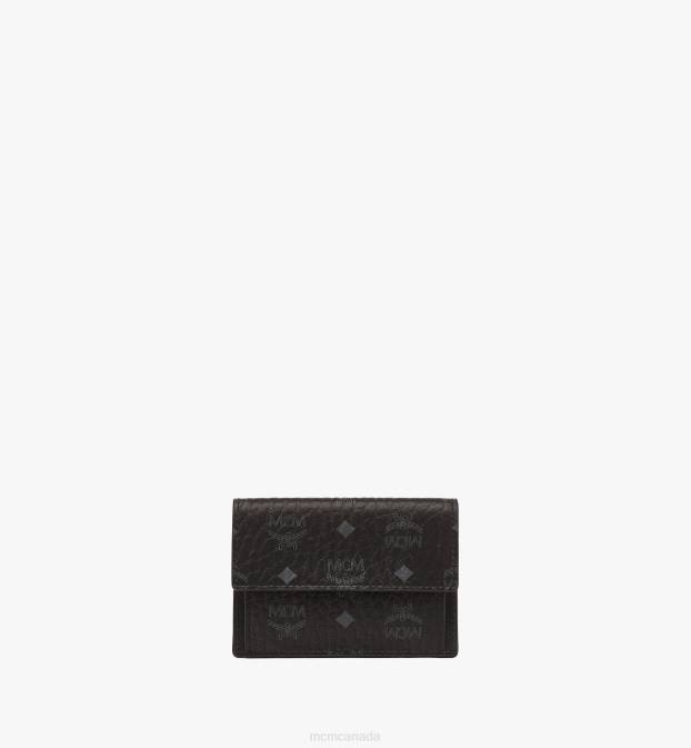 MCM Women Aren Card Holder in Visetos 6TTF411 Bags Black