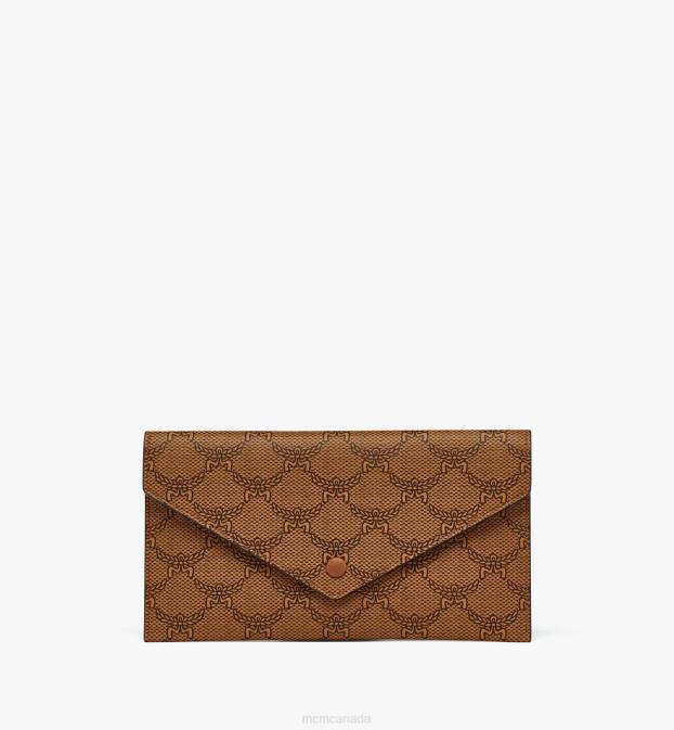 MCM Women Himmel Continental Pouch in Lauretos 6TTF376 Bags Cognac