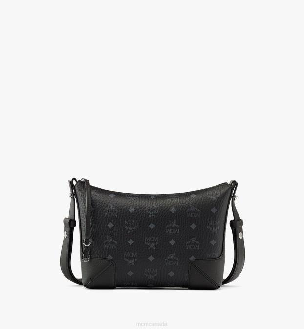 MCM Women Aren Shoulder Bag in Visetos 6TTF168 Bags Black