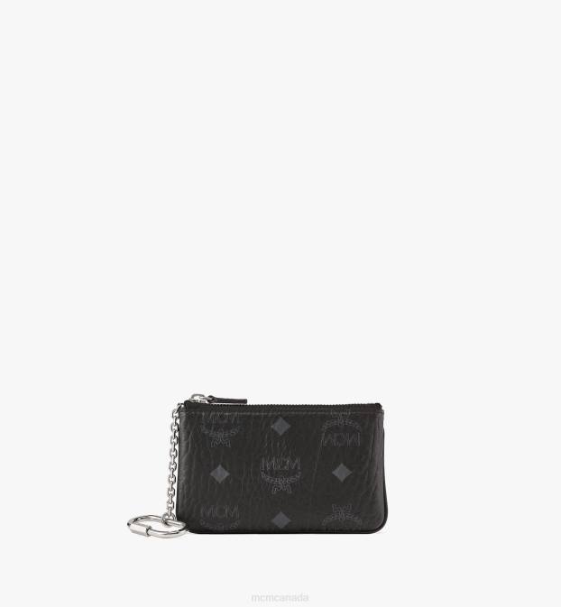 MCM Women Key Pouch in Visetos Original 6TTF346 Bags Black