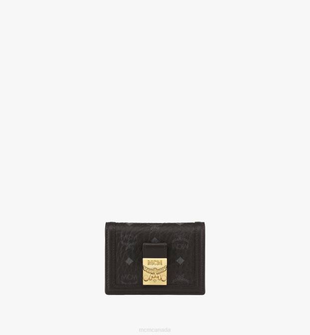 MCM Women Tracy Card Holder in Visetos 6TTF336 Bags Black