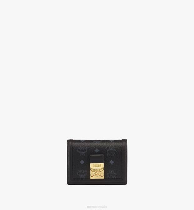 MCM Women Tracy Wallet in Visetos 6TTF337 Bags Black