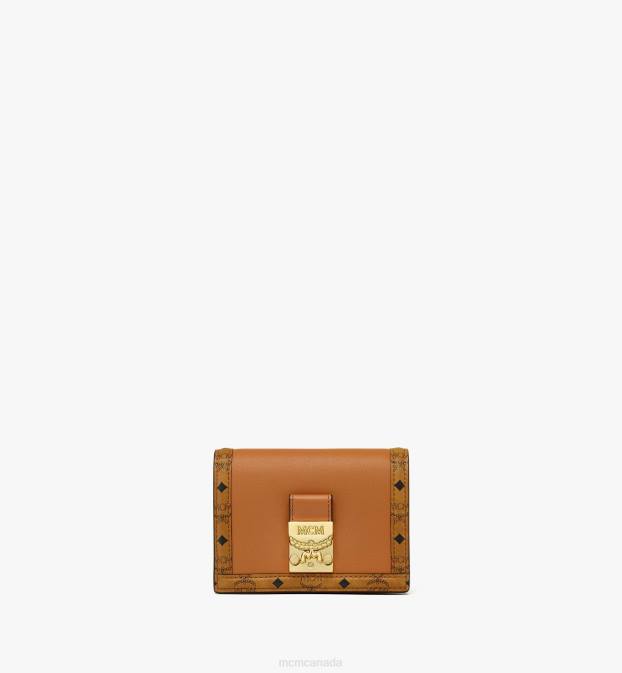 MCM Women Tracy Wallet in Visetos 6TTF339 Bags Cognac