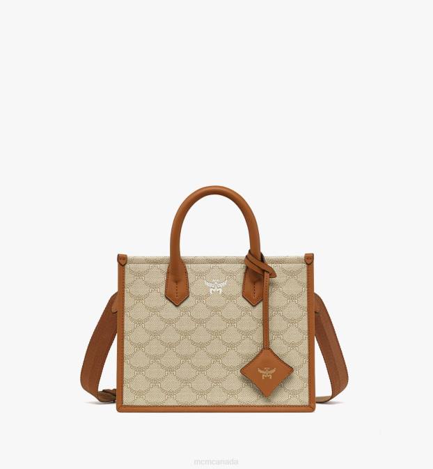 MCM Women Himmel Tote in Lauretos 6TTF213 Bags Ss24 Oatmeal