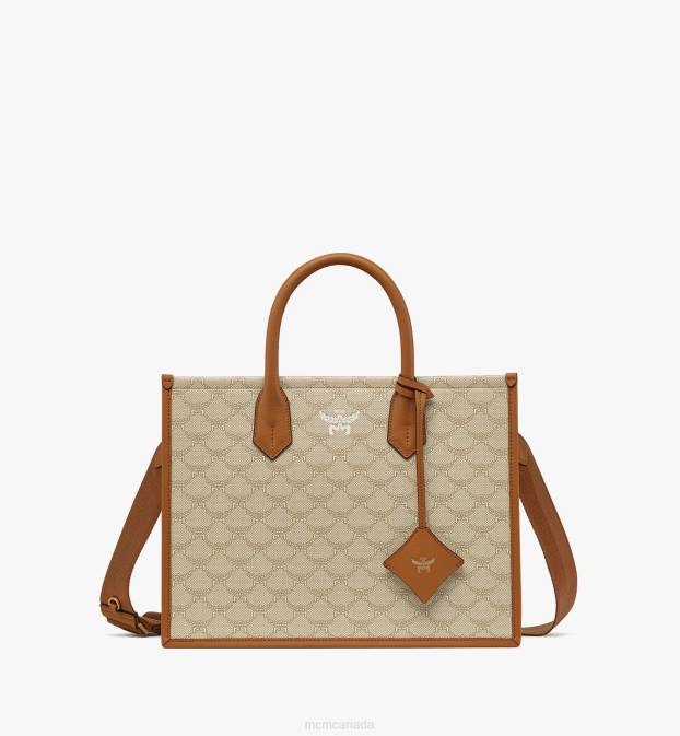 MCM Women Himmel Tote in Lauretos 6TTF215 Bags Ss24 Oatmeal