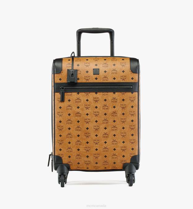 MCM Women Ottomar Trolley in Visetos 6TTF695 Bags Cognac