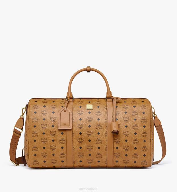 MCM Women Ottomar Weekender Bag in Visetos 6TTF674 Bags Cognac