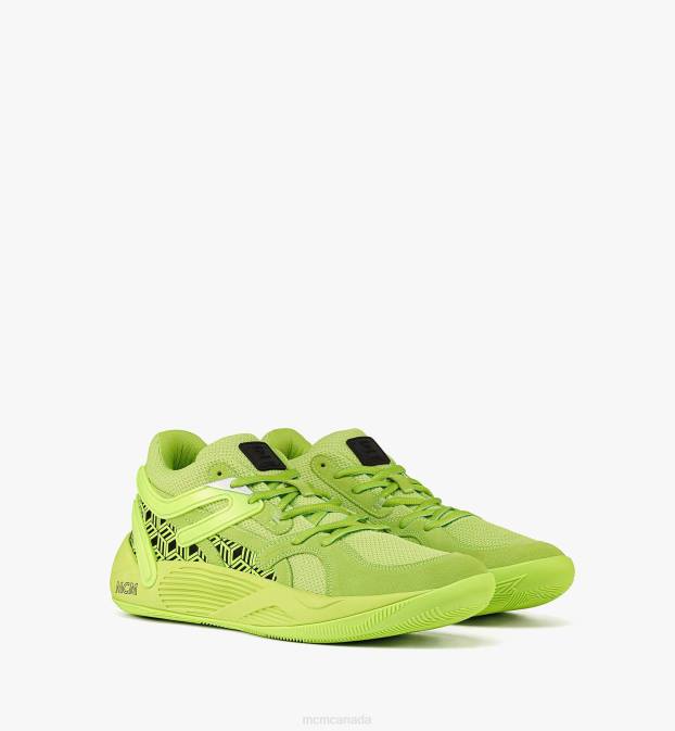 MCM Women PUMA TRC Blaze Court Sneakers 6TTF639 Shoes Acid Lime